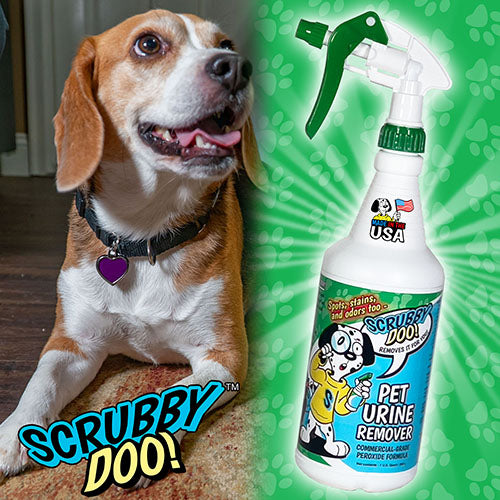 Scrubby Doo - Pet Urine Remover Kit | Carpet, Furniture, Upholstery Spotter | 1 Quart | SD-CRPT-W3V-GMF